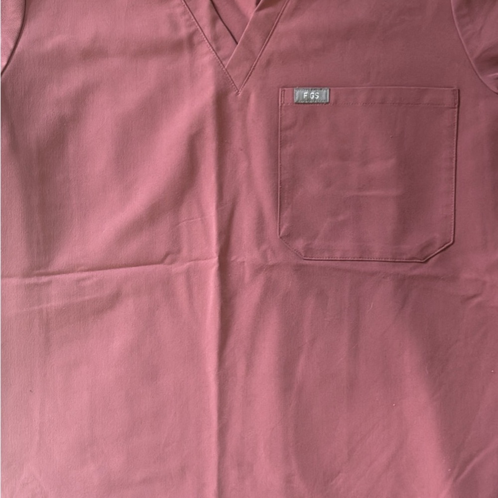 Figs Mauve Scrub Top